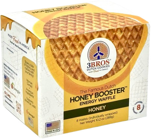 3BROS: Honey Booster Energy Waffles 8Pc, 10.2 oz