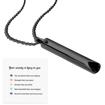 Stainless Steel Meditation Pendant for Breath Control