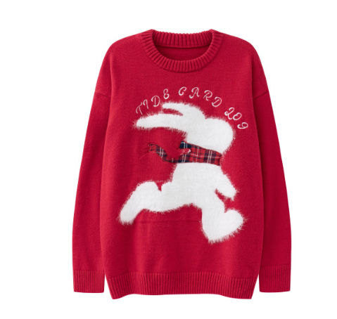 Round Neck Knitted Sweater for Men and Women