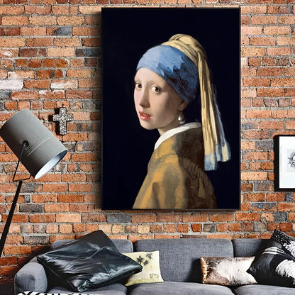 Girl With A Pearl Earring Silk Wall Art (No Frame)
