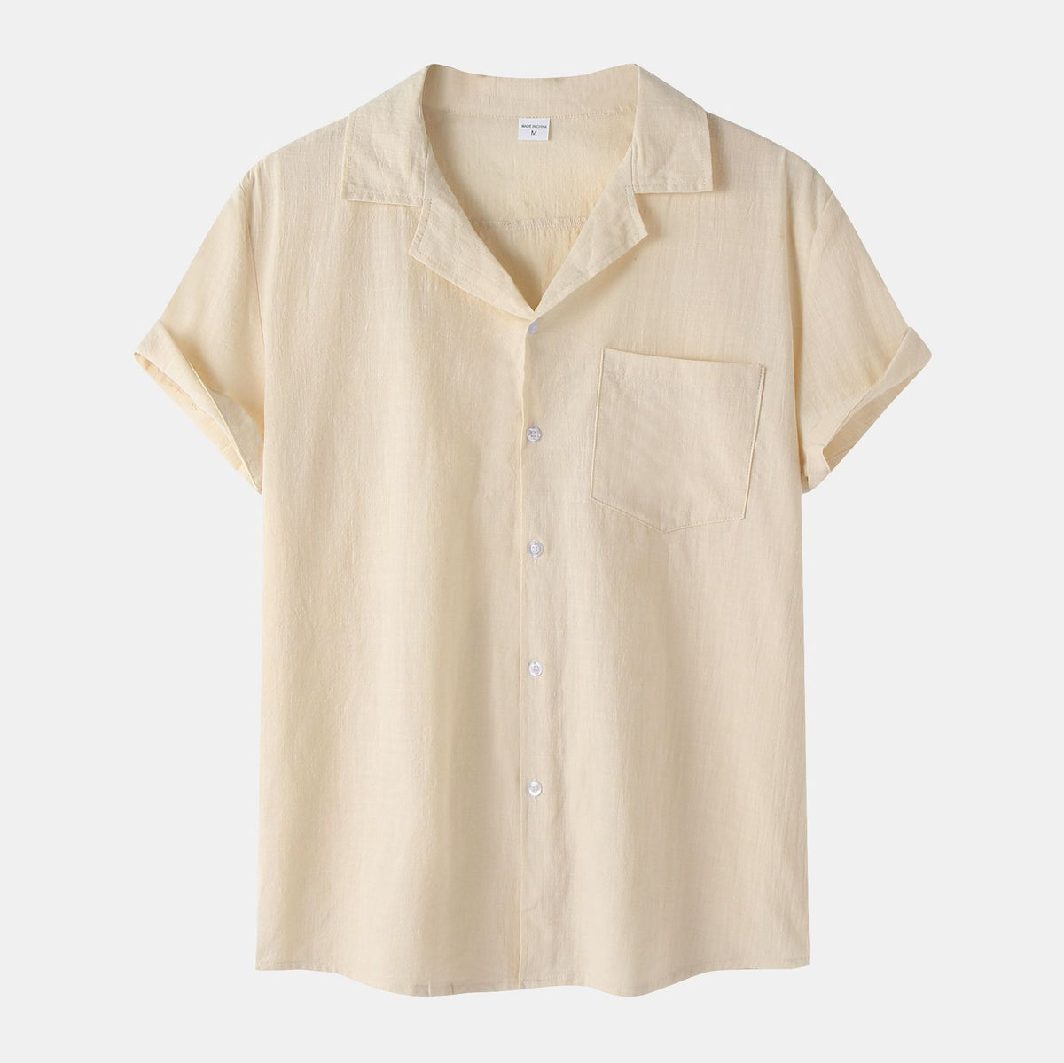 Men's Cotton Linen Short Sleeve Casual Shirt 2022
