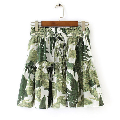 Multi-color Sexy Print Lace Slimming Skirt for Women