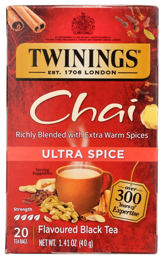 TWINING TEA: Ultra Spice Chai Tea, 20 bg