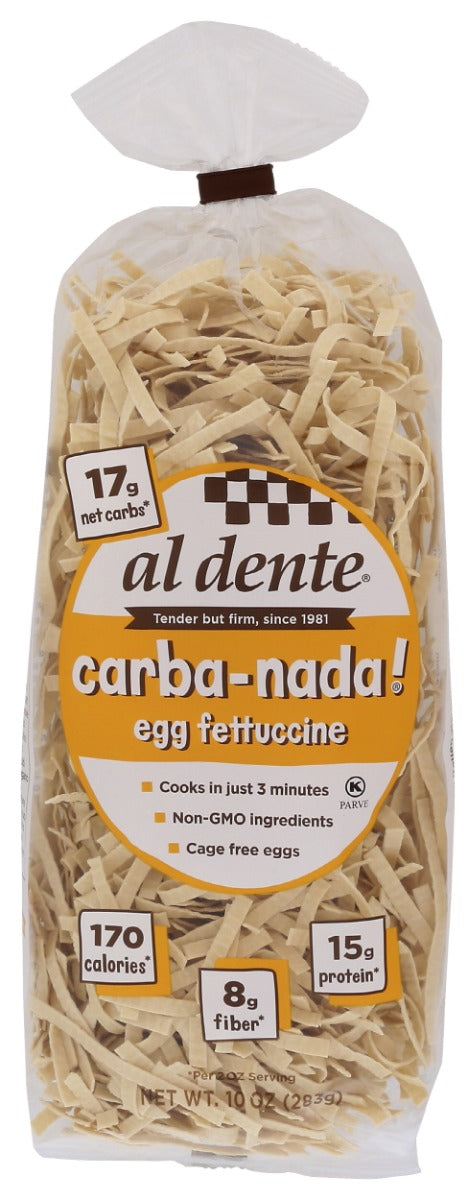 AL DENTE: Carba Nada Egg Fettuccine Pasta, 10 oz