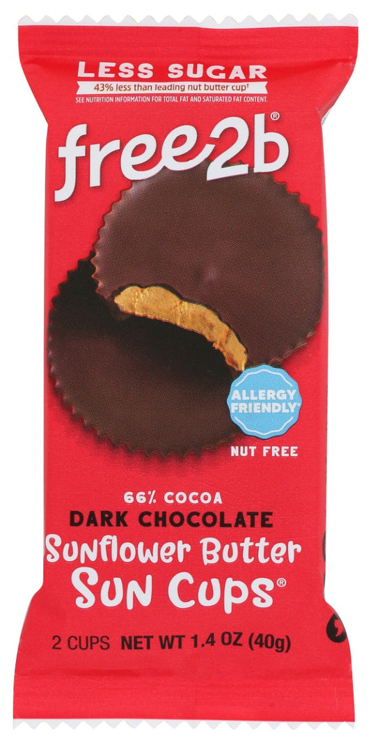 FREE2B FOODS: Dark Chocolate Sunflower Butter Cups, 1.4 oz