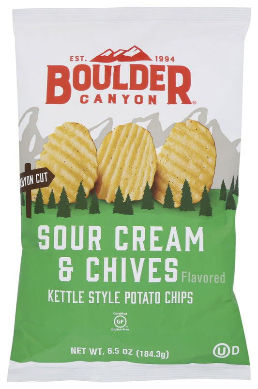 BOULDER CANYON: Sour Cream and Chives Potato Chips, 6.5 oz
