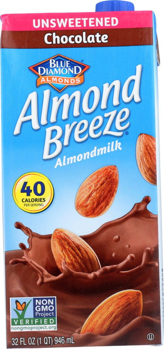 BLUE DIAMOND: Shelf Stable Unsweetened Chocolate Almondmilk, 32 fo