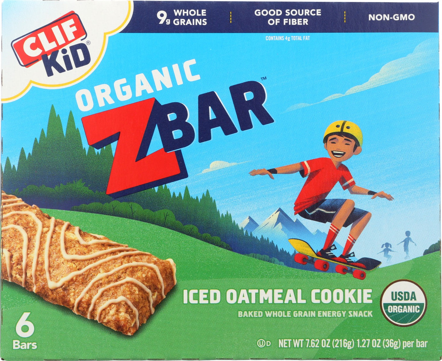 CLIF KID: Zbar Iced Oatmeal Cookie 6Pk, 7.62 oz