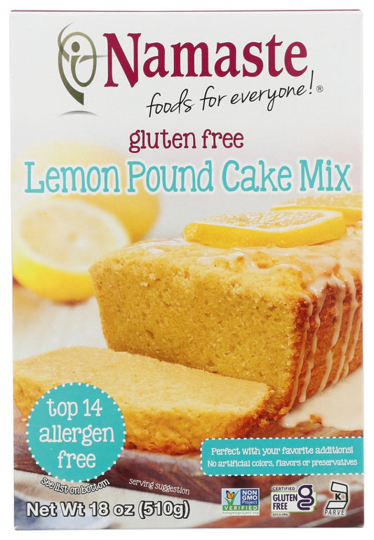 NAMASTE FOODS: Lemon Pound Cake Mix, 18 oz
