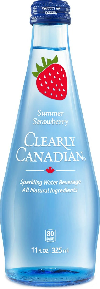 CLEARLY CANADIAN: Summer Strawbry Sparkling Water, 11 fo