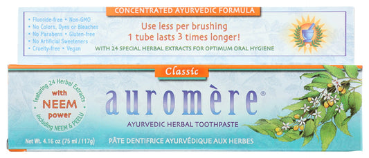 AUROMERE: Classic Licorice Ayurvedic Toothpaste, 4.16 oz