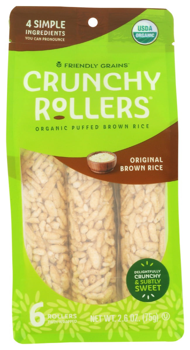 FRIENDLY GRAINS: Original Brown Rice Crunchy Rollers, 2.6 oz