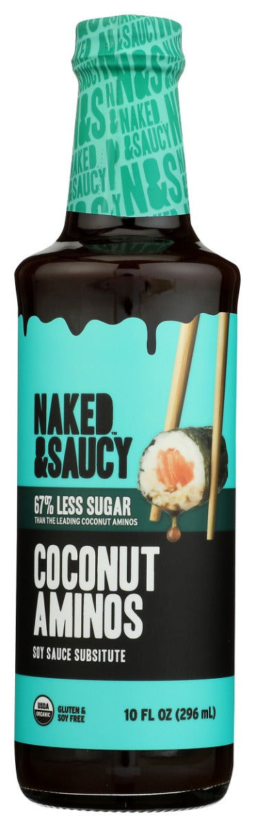 NAKED AND SAUCY: Coconut Aminos Less Sugar, 10 fo