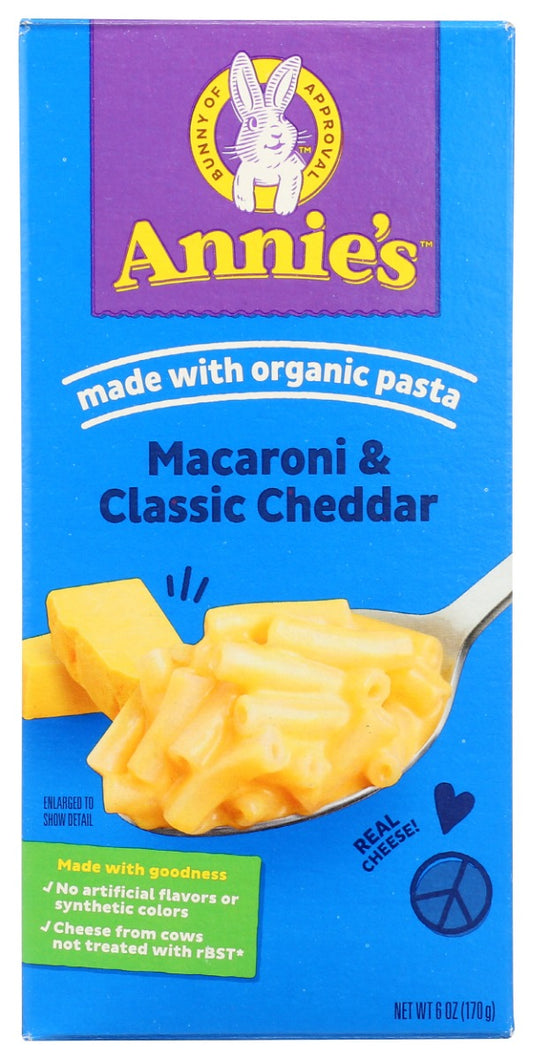 ANNIES HOMEGROWN: Classic Cheddar Mac and Cheese, 6 oz