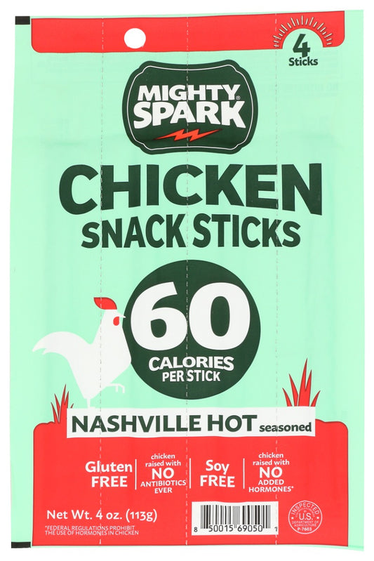 MIGHTY SPARK: Nashville Hot Seasoned Chicken Snack Stick, 4 oz