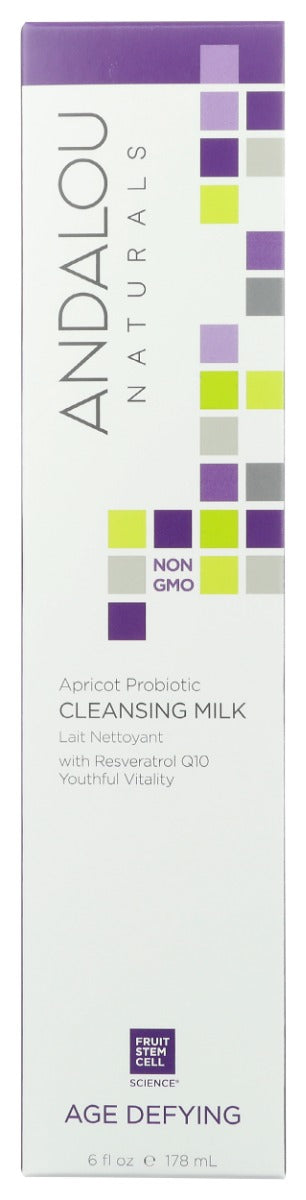 ANDALOU NATURALS: Age Defying Apricot Probiotic Cleansing Milk, 6 oz