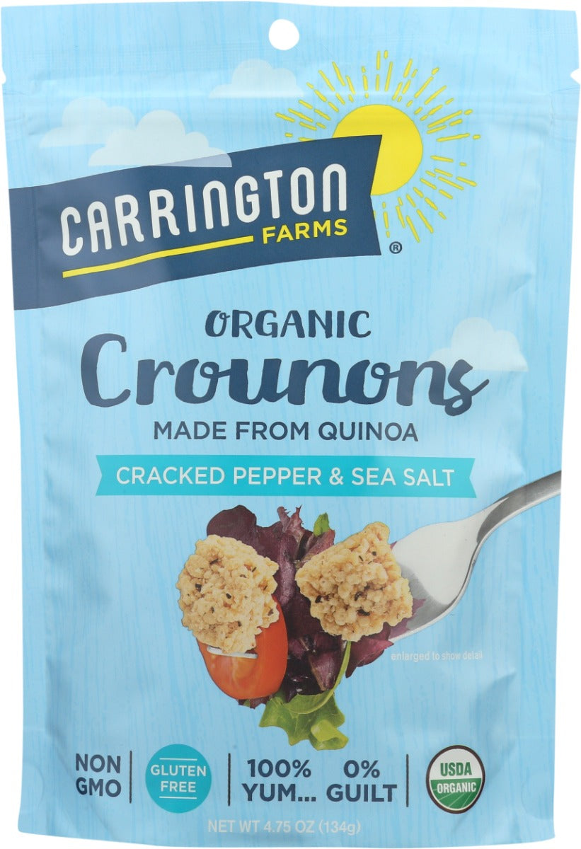 CARRINGTON FARMS: Organic Crounons Cracked Pepper and Sea Salt, 4.75 oz