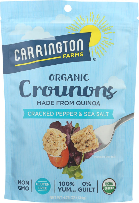 CARRINGTON FARMS: Organic Crounons Cracked Pepper and Sea Salt, 4.75 oz