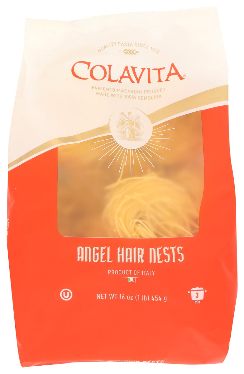 COLAVITA: Capellini Angel Hair Nest Pasta, 16 oz