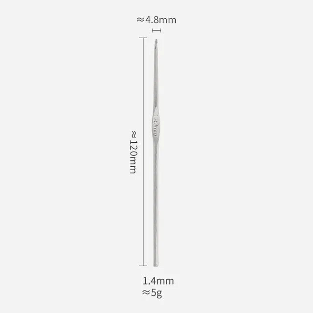 Metal Crochet Hooks Set for Lace Weaving (Size 0.5-1.9mm)