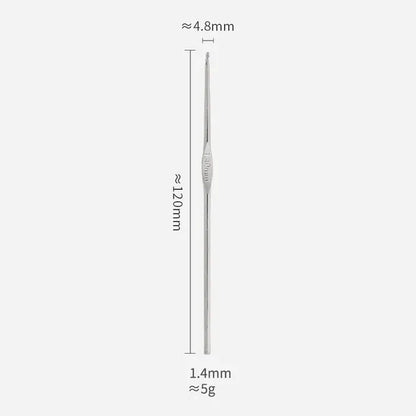 Metal Crochet Hooks Set for Lace Weaving (Size 0.5-1.9mm)