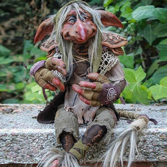 Gothic Vintage Garden Elf Goblin Sculpture for Outdoors