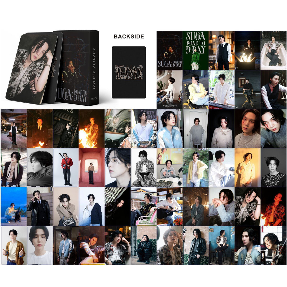 55 Min Yoongi Photo Cards - Road To D-Day LOMO Set