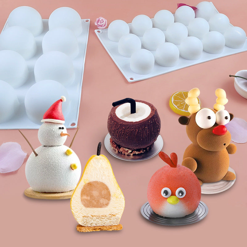 Silicone Mousse Cake Mold for French Desserts and Ice Cream