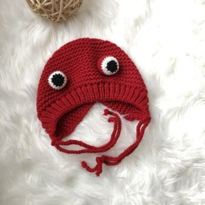 Sweet Cartoon Frog Wool Hat for Kids