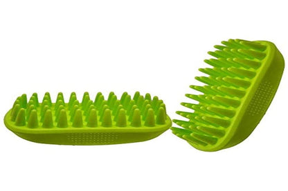 Dog Silicone Shampoo Brush Easy to Clean Dog Bath Brush& Soft Massage Comb Brushing for Medium to Long Haired Medium Large Pets and Cats
