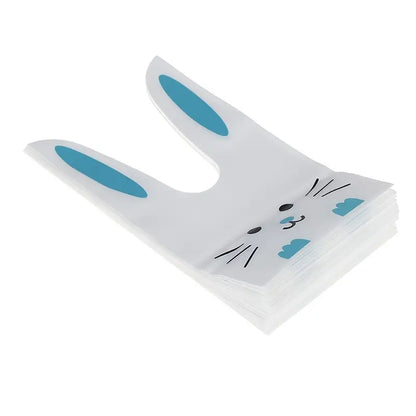 50pcs Cute Rabbit Ear Bags for Cookies and Snacks
