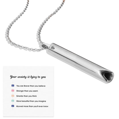 Stainless Steel Meditation Pendant for Breath Control