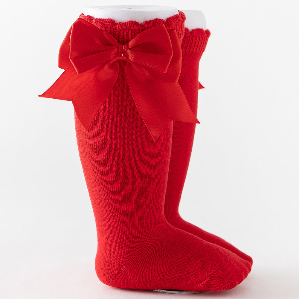 12 Color Spring Autumn Princess Knee-High Baby Socks