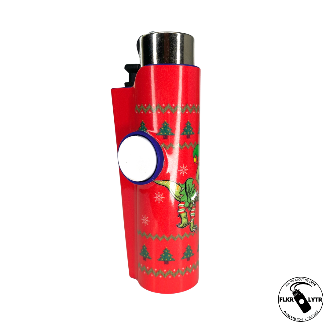 "The Rex of Christmas" FLKR LYTR Fidget Spinner Lighter Case for Clipper Lighter® - $11.99