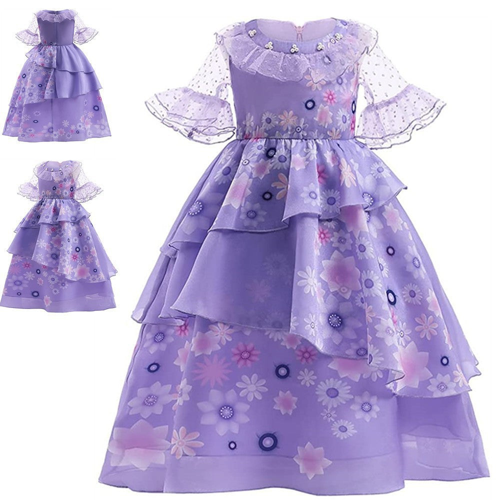 Summer Kids Dress - Purple Tulle Mirabel Costume