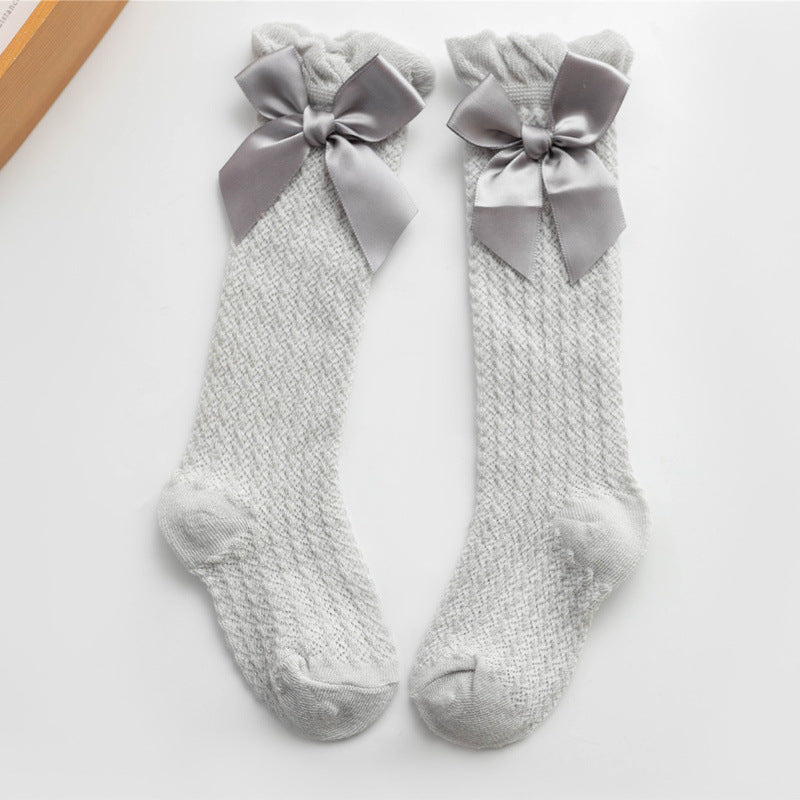 Summer Baby Socks with Bowknot and Mosquito Protection