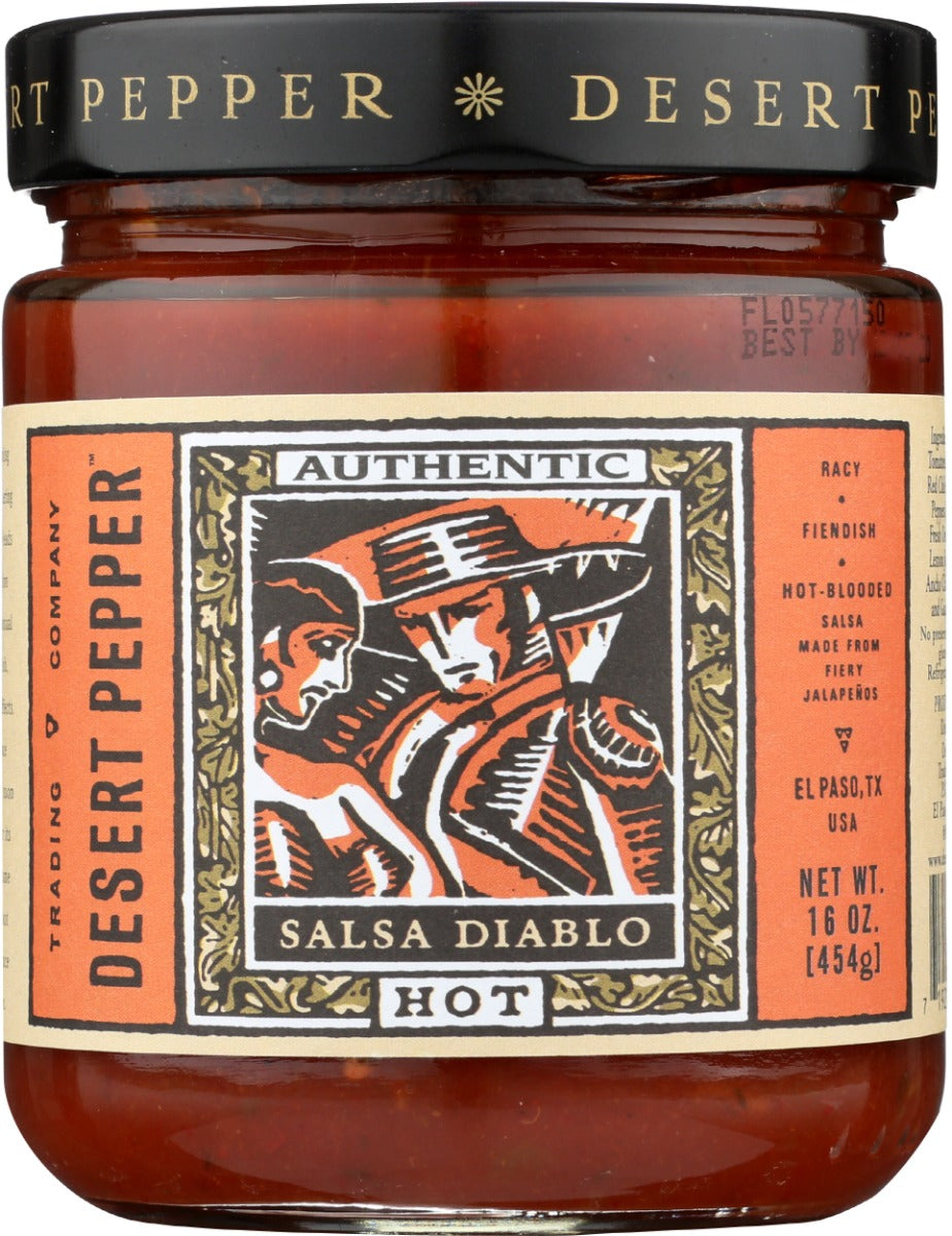 DESERT PEPPER: Salsa Diablo Hot, 16 oz