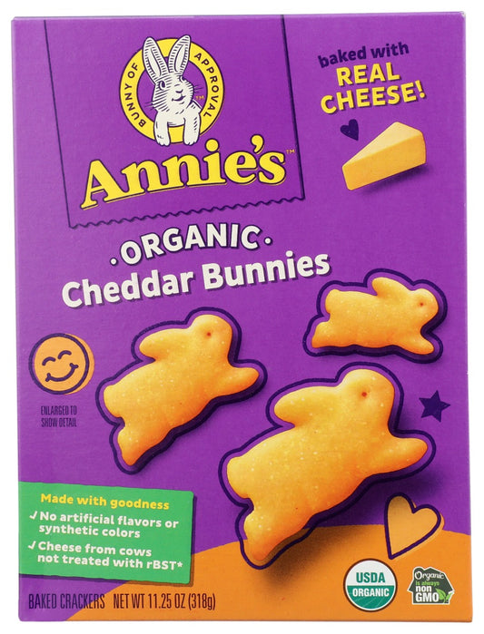 ANNIES HOMEGROWN: Organic Cheddar Bunnies Crackers, 11.25 oz