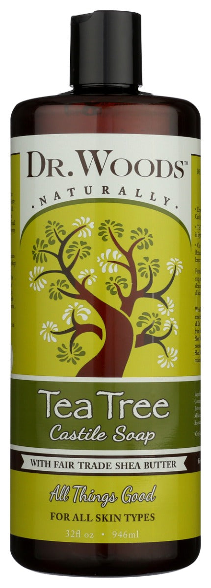 DR WOODS: Tea Tree Castile Soap, 32 oz