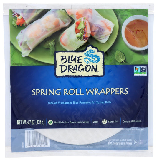 BLUE DRAGON: Spring Roll Wrappers, 4.7 oz