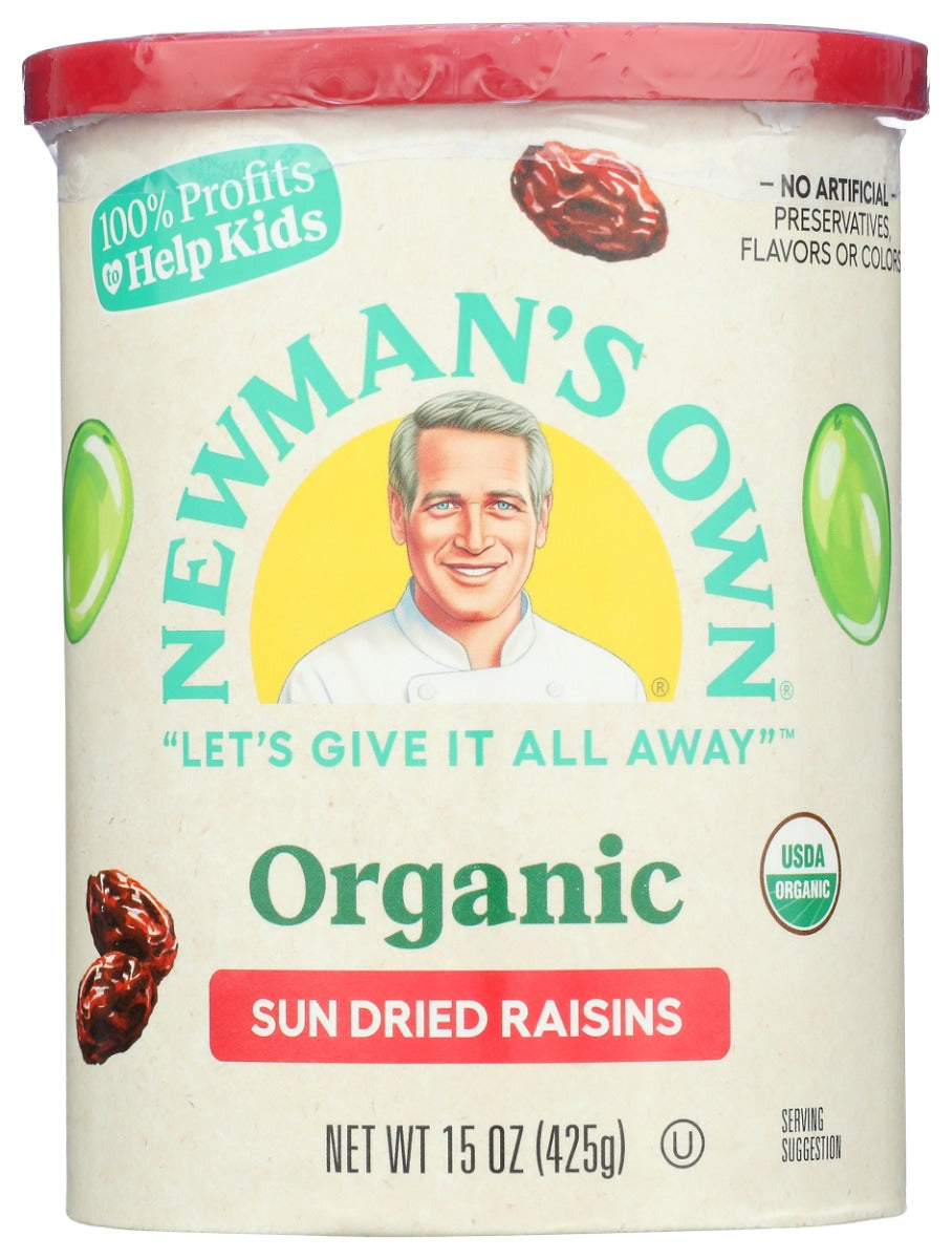 NEWMANS OWN ORGANIC: Organic Sun Dried Raisins Can, 15 oz