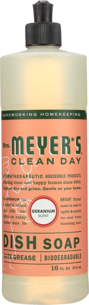 MRS MEYERS CLEAN DAY: Geranium Dish Soap, 16 oz