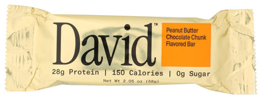 DAVID: Peanut Butter Chocolate Chunk Protein Bar, 2.05 oz