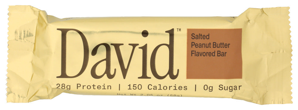 DAVID: Salted Peanut Butter Protein Bar, 2.05 oz