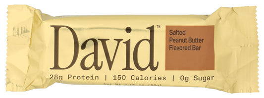 DAVID: Salted Peanut Butter Protein Bar, 2.05 oz