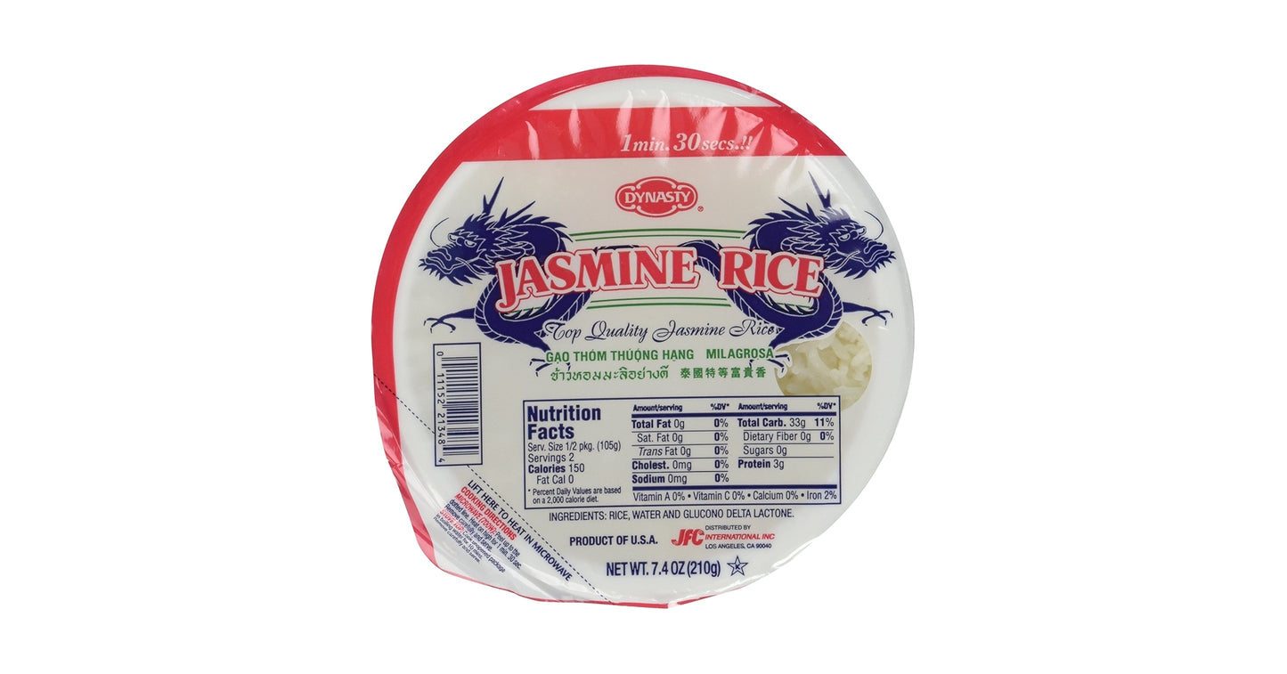 DYNASTY: Jasmine Cooked Rice, 7.4 oz