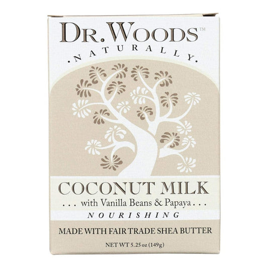 DR WOODS: Coconut Milk Raw Shea Butter Soap, 5.25 oz