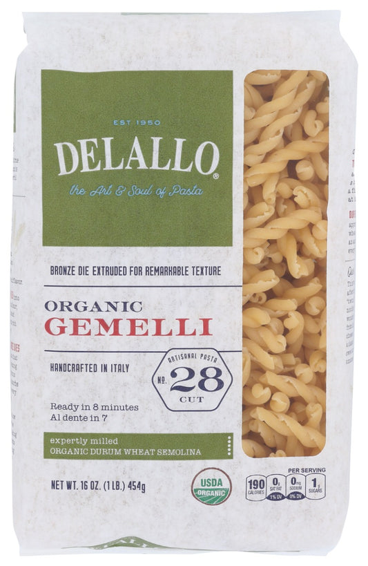 DELALLO: Organic Gemelli Noodles, 16 oz