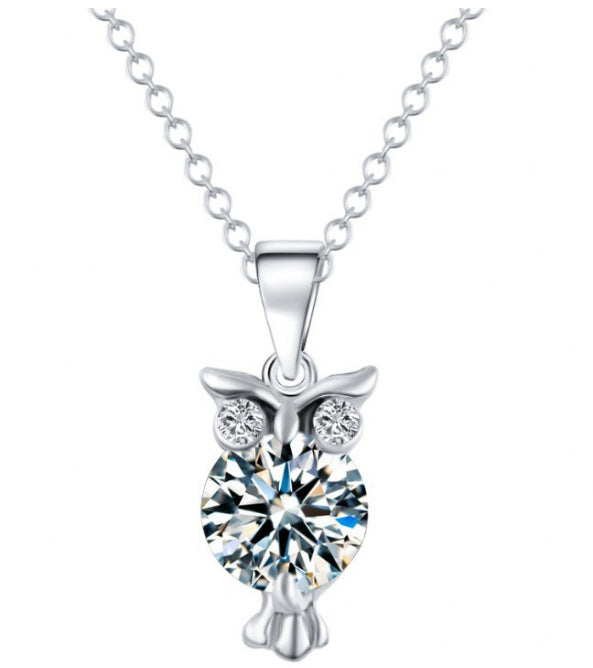 Owl Pendant Necklace - Choker Style