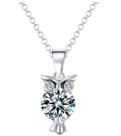 Owl Pendant Necklace - Choker Style